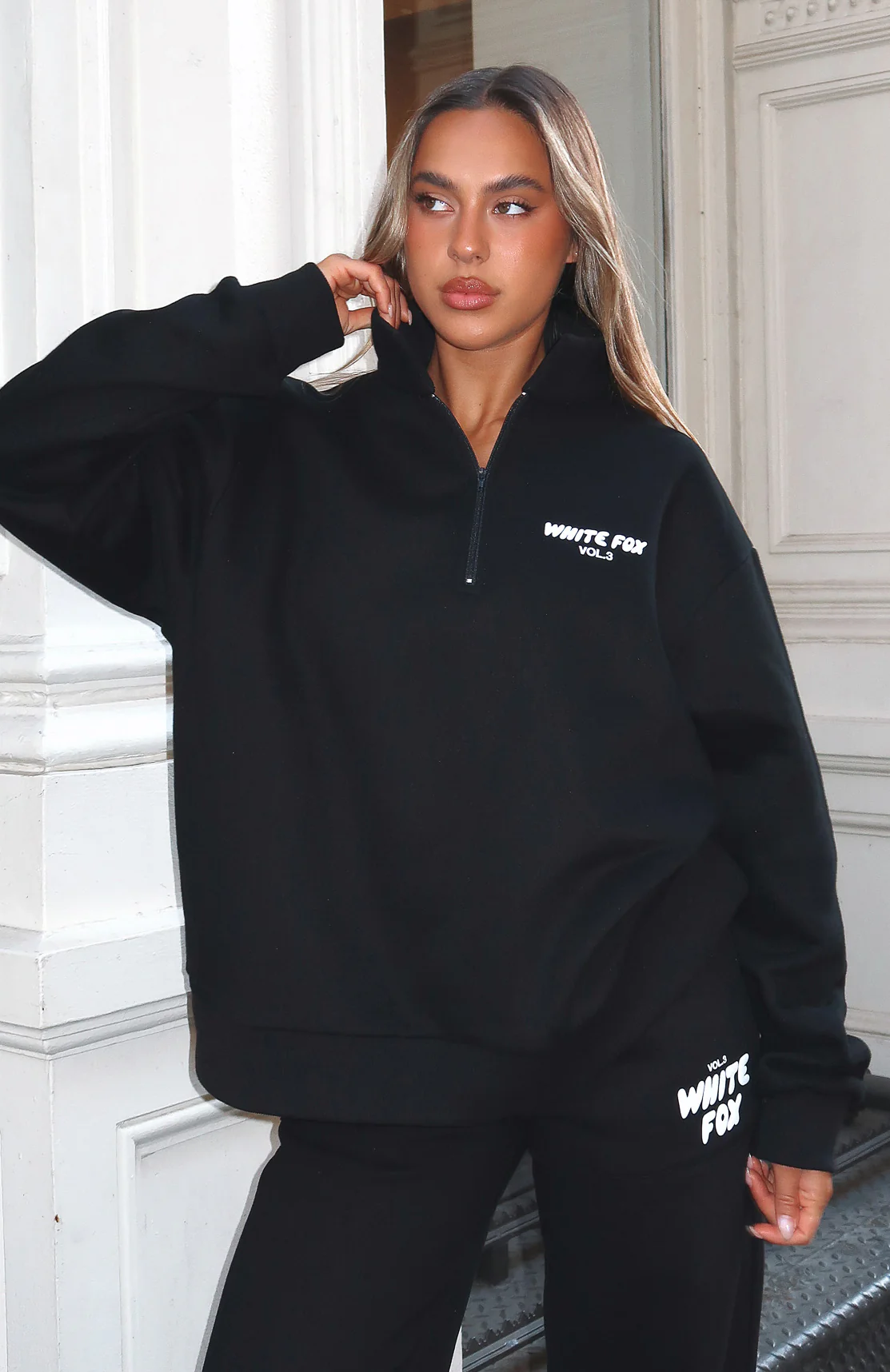 10412-offstage-zip-front-sweater-monochrome-1.webp Offstage Zip Front Sweater Monochrome