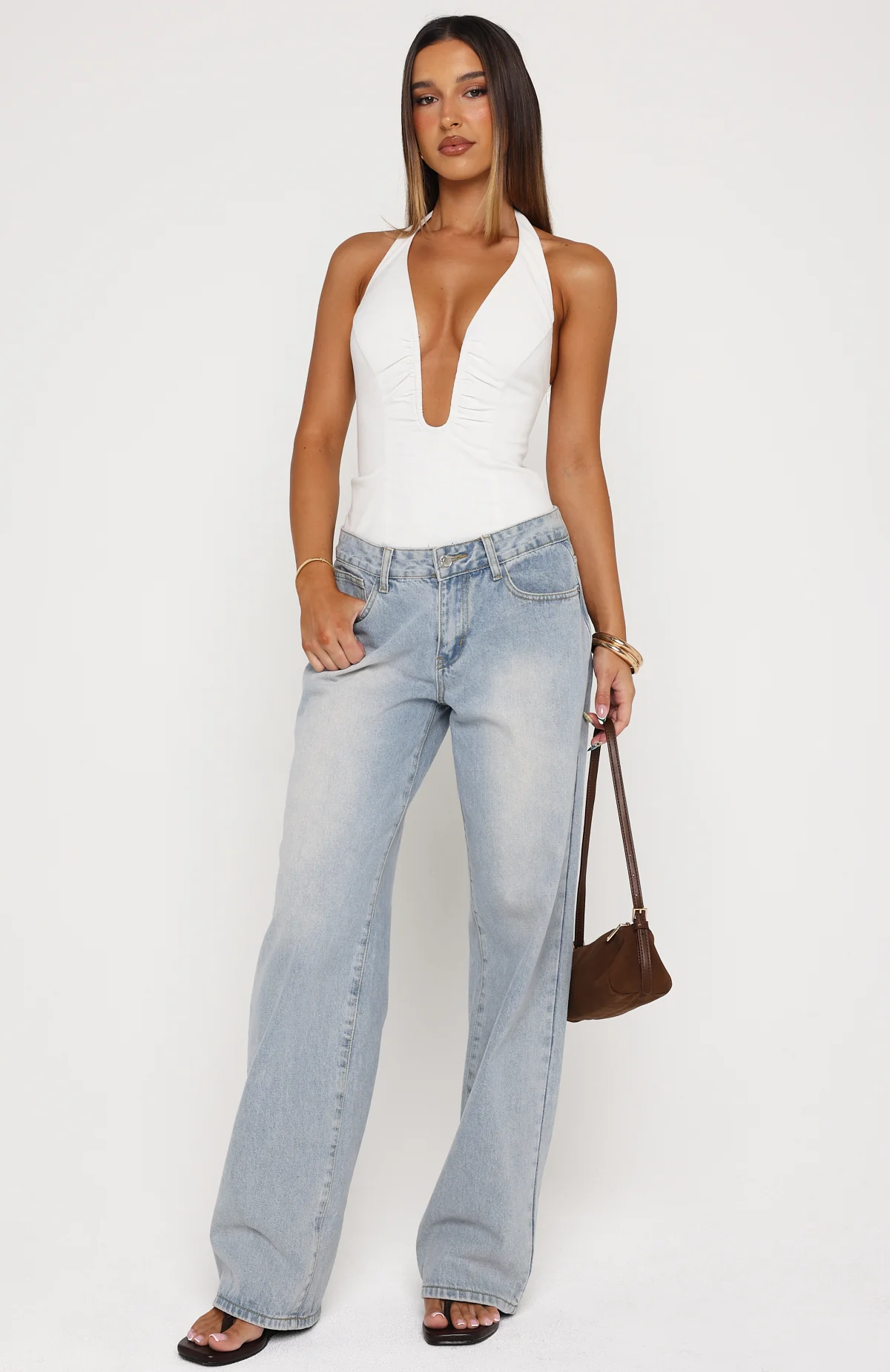 Angel Glow Halter Bustier Off White