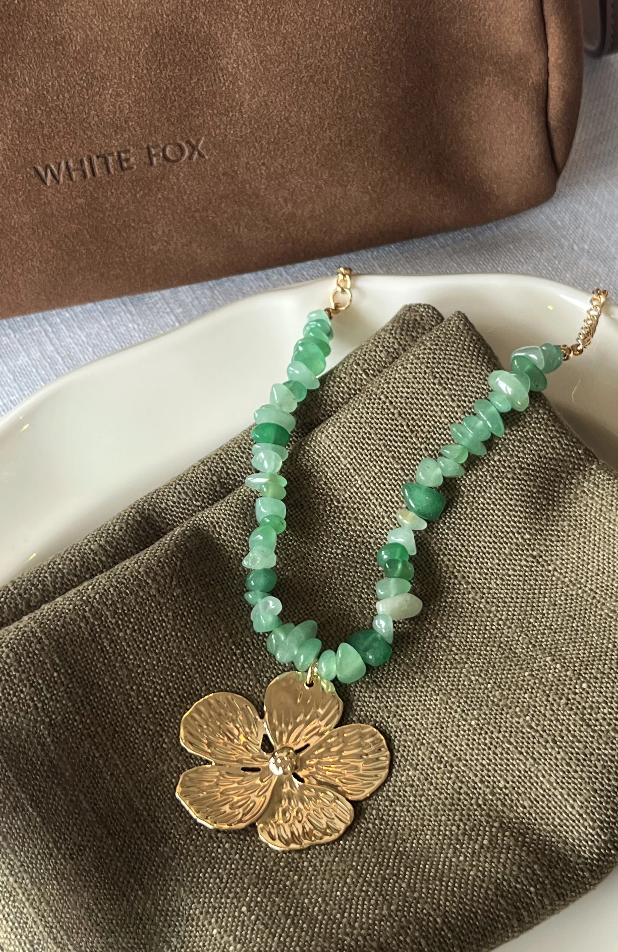 Saylor Necklace Gold/Teal