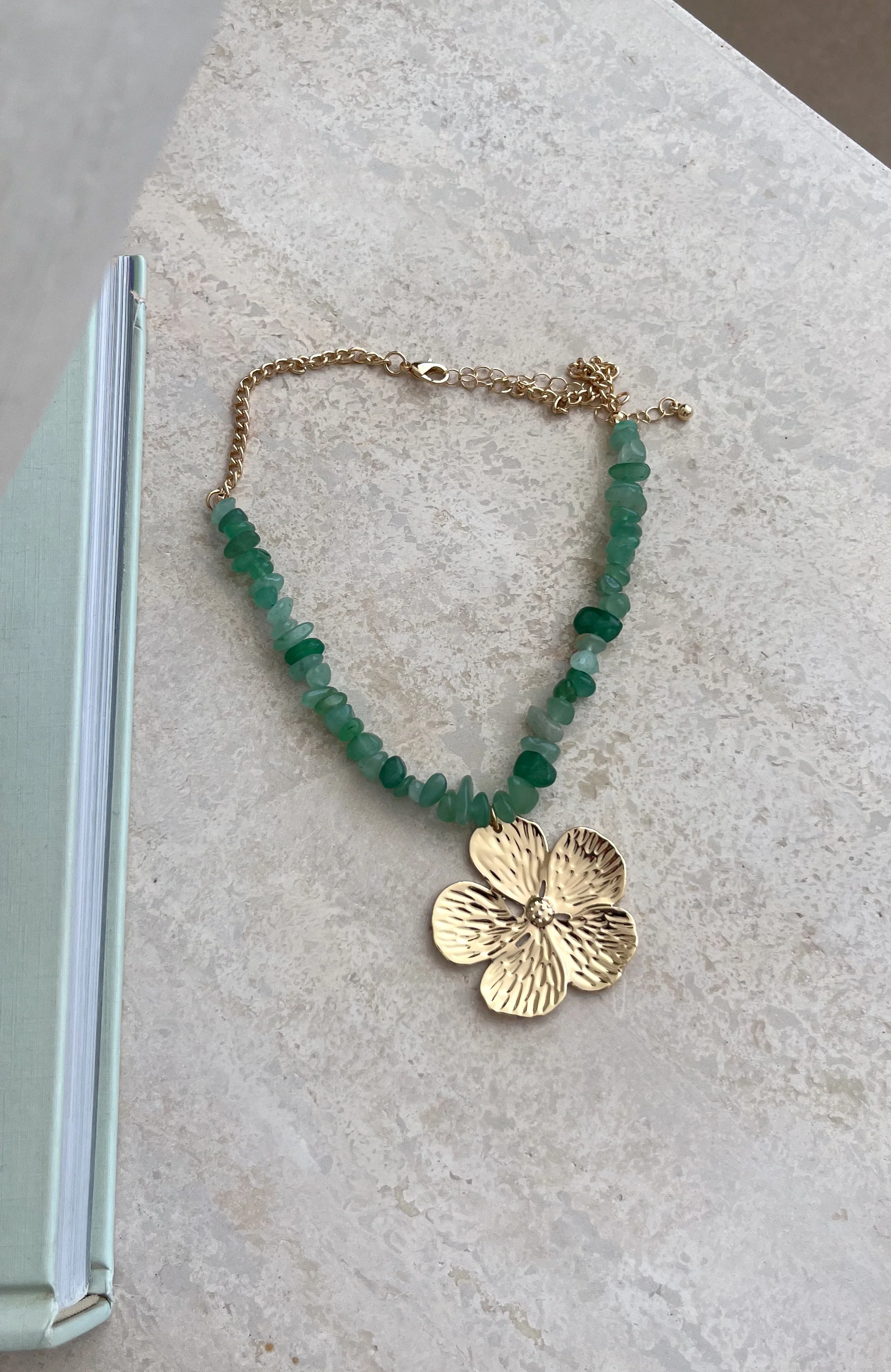 Saylor Necklace Gold/Teal