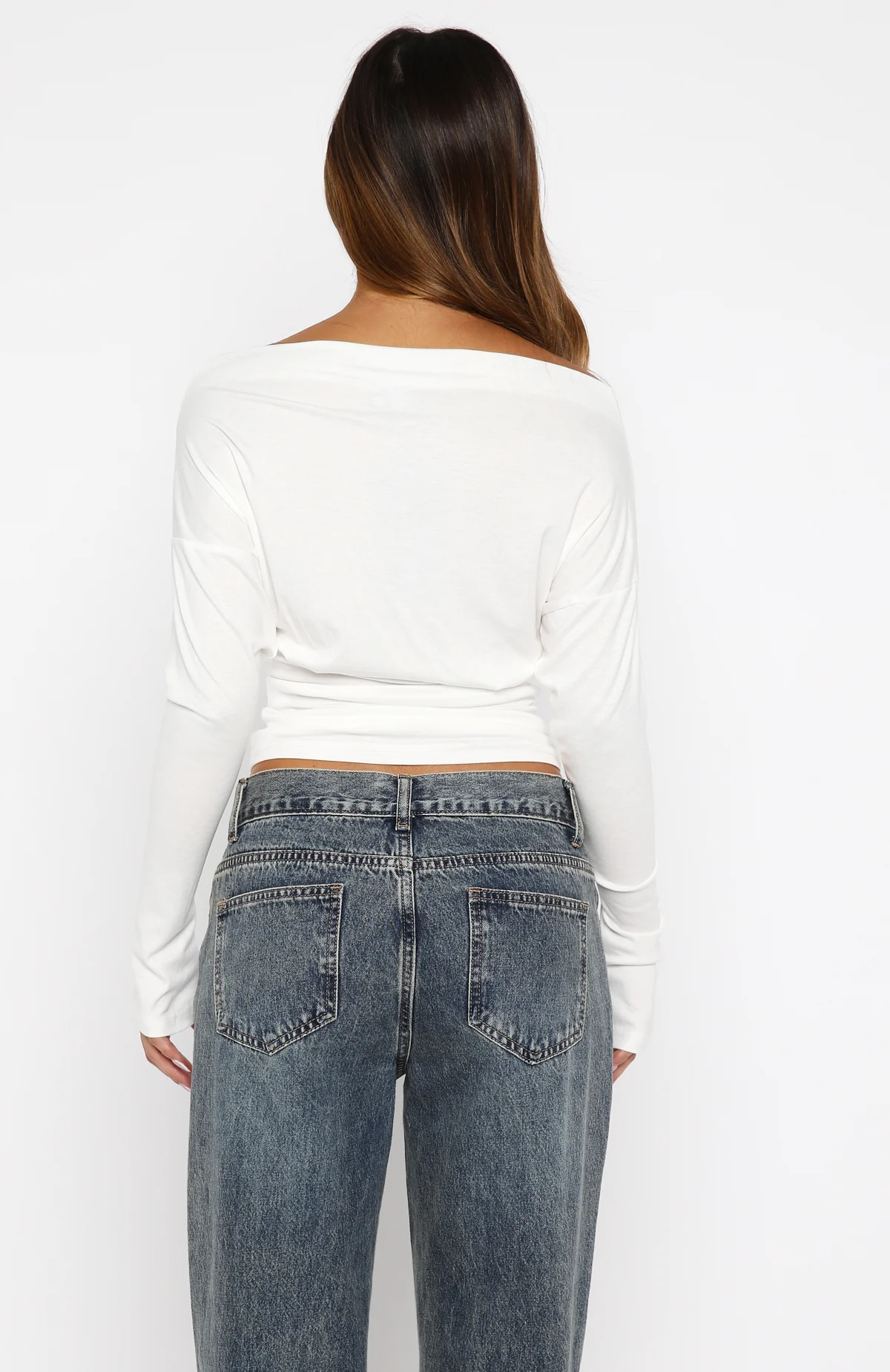 15738-another-time-cinched-waist-long-sleeve-top-white-4.webp Another Time Cinched Waist Long Sleeve Top White