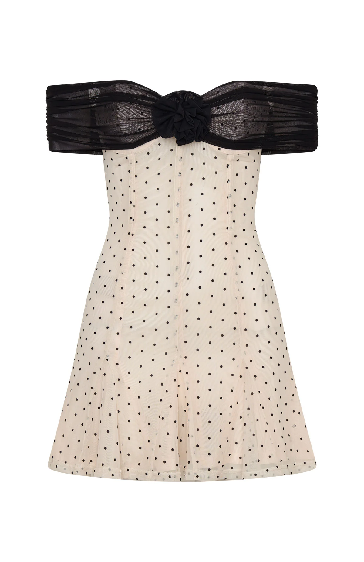 17017-bliss-mode-mini-dress-cream-black-polka-dot-8.webp Bliss Mode Mini Dress Cream/Black Polka Dot