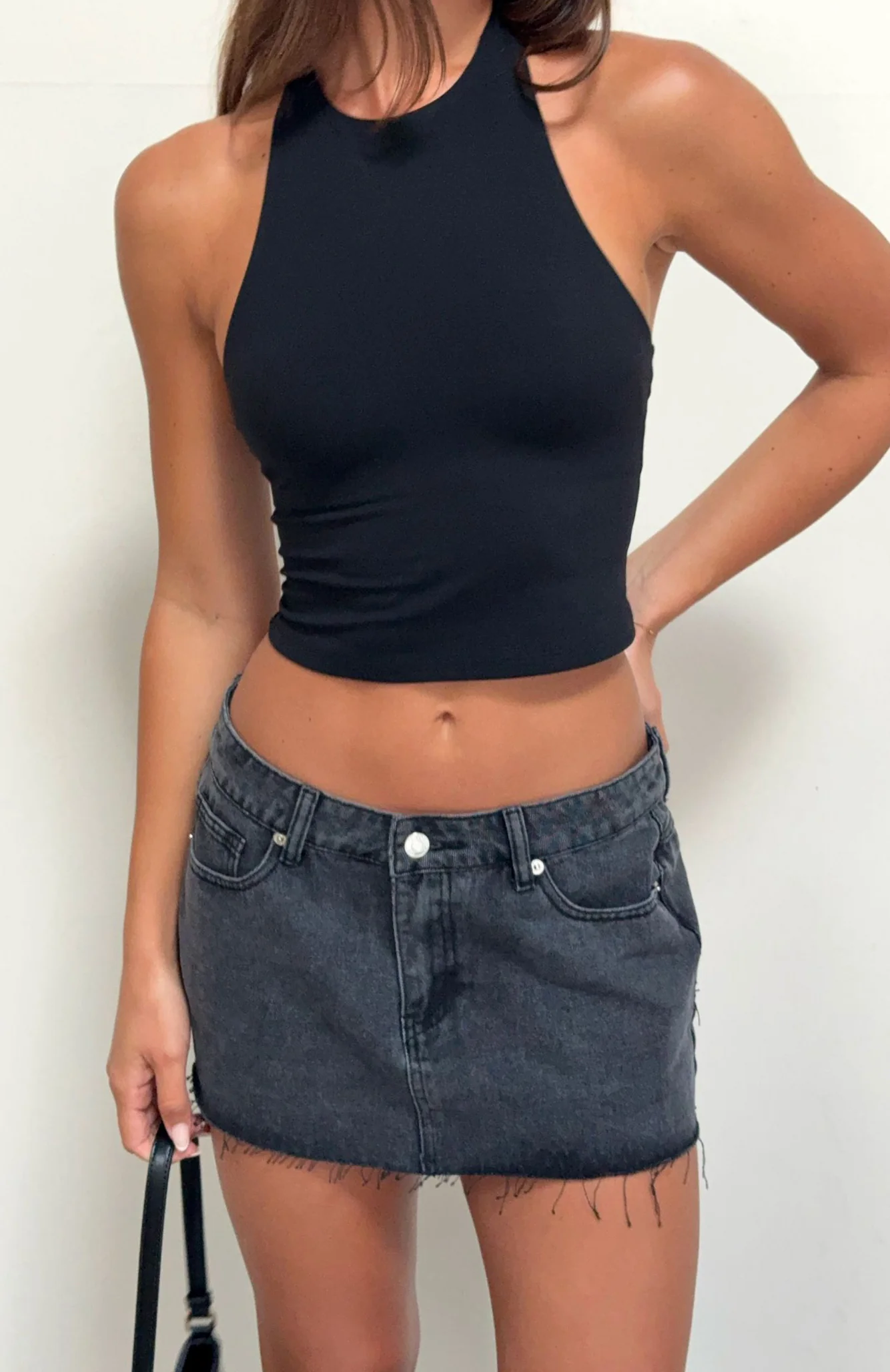17669-broken-trust-mid-rise-denim-mini-skirt-black-1.webp Broken Trust Mid Rise Denim Mini Skirt Black