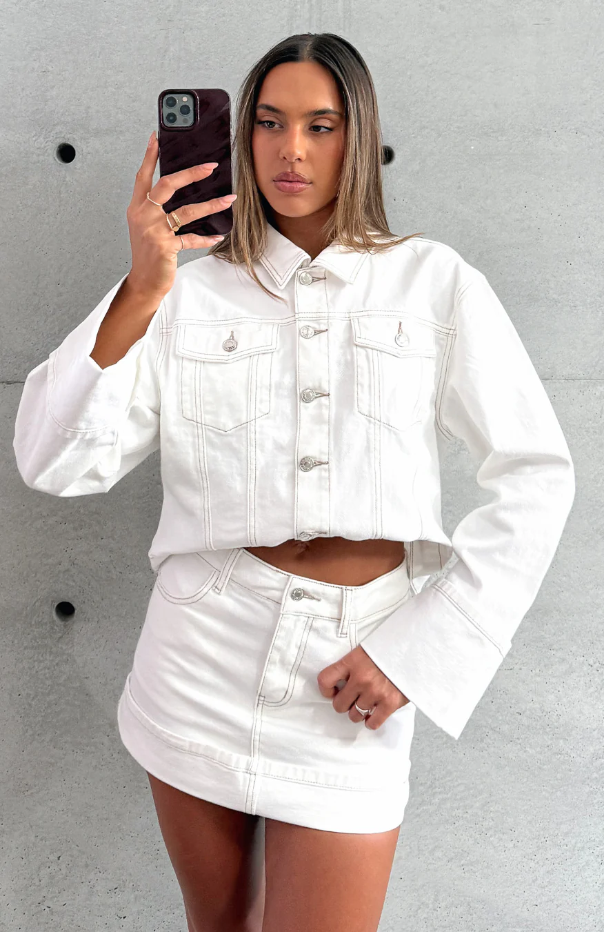 18756-charlotte-denim-mini-skirt-off-white-1.webp Charlotte Denim Mini Skirt Off White