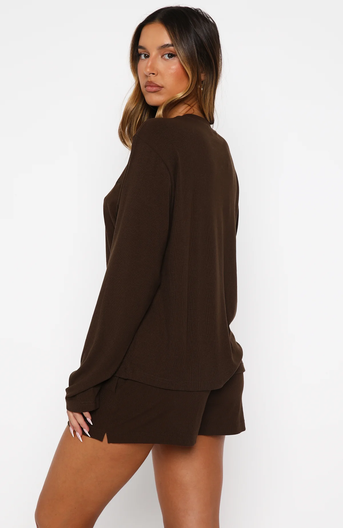 19416-come-a-long-way-soft-lounge-ribbed-shorts-chocolate-4.webp Come A Long Way Soft Lounge Ribbed Shorts Chocolate