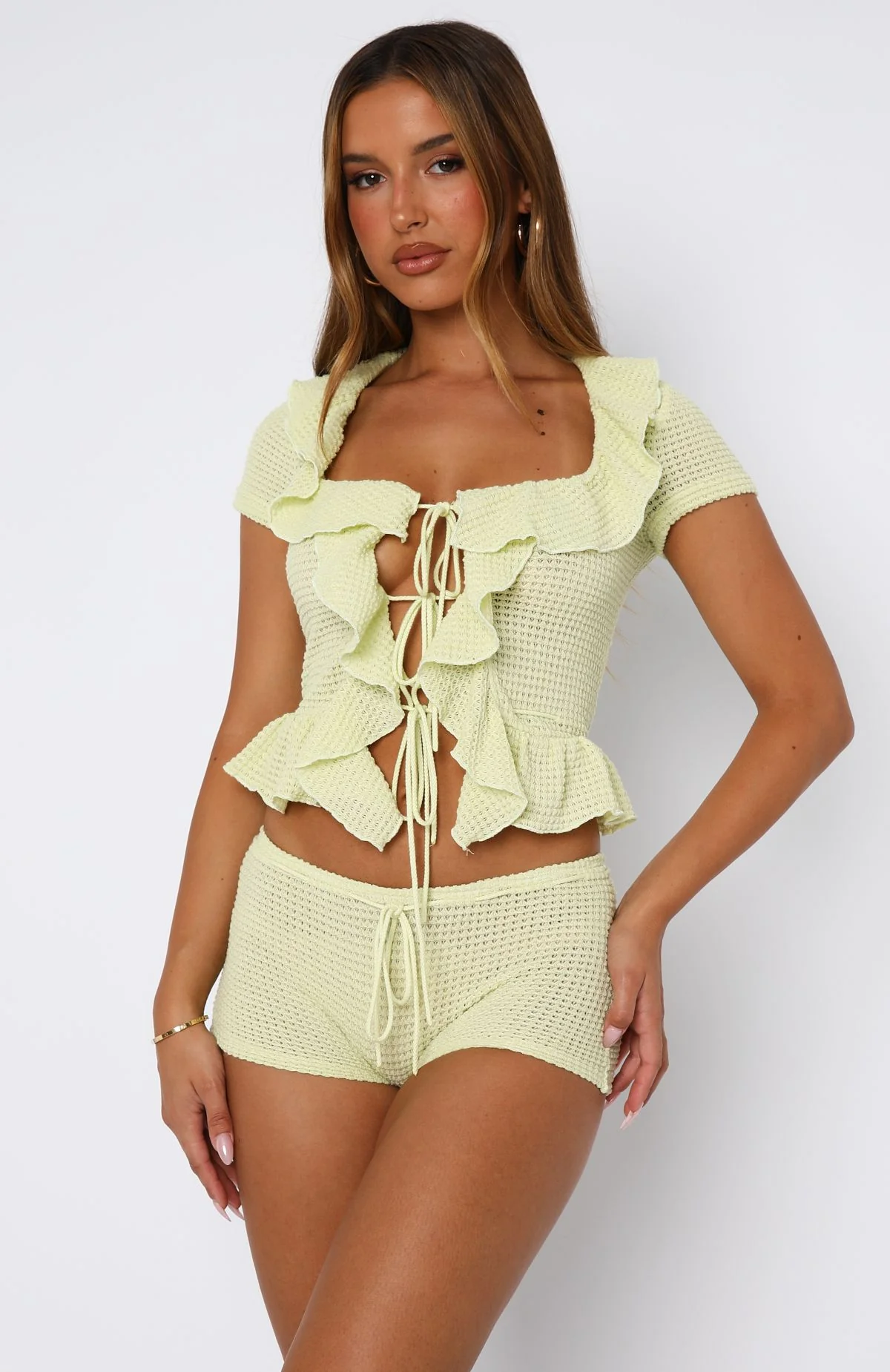 19572-cool-it-crochet-short-sleeve-top-lime-2.webp Cool It Crochet Short Sleeve Top Lime