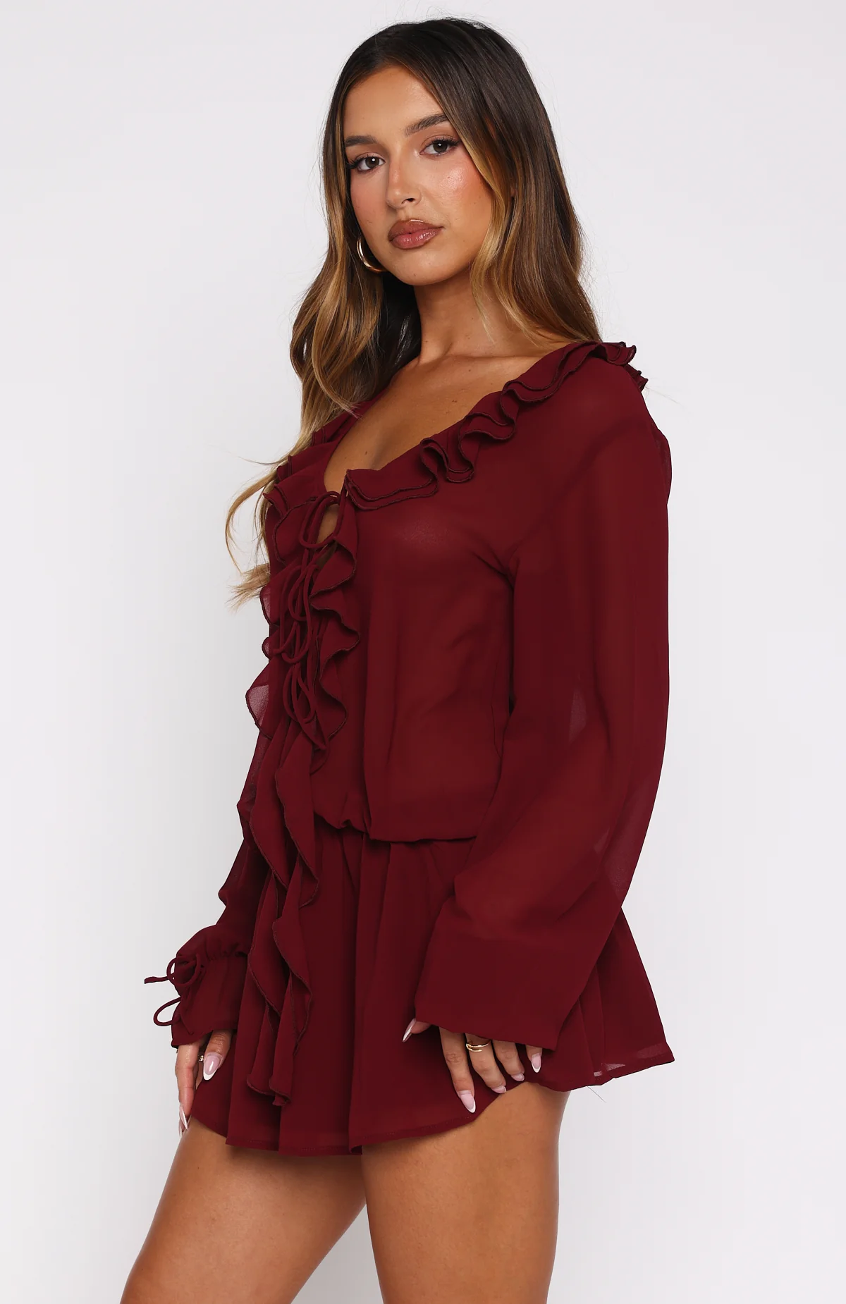 21846-eternal-energy-long-sleeve-mini-dress-burgundy-5.webp Eternal Energy Long Sleeve Mini Dress Burgundy