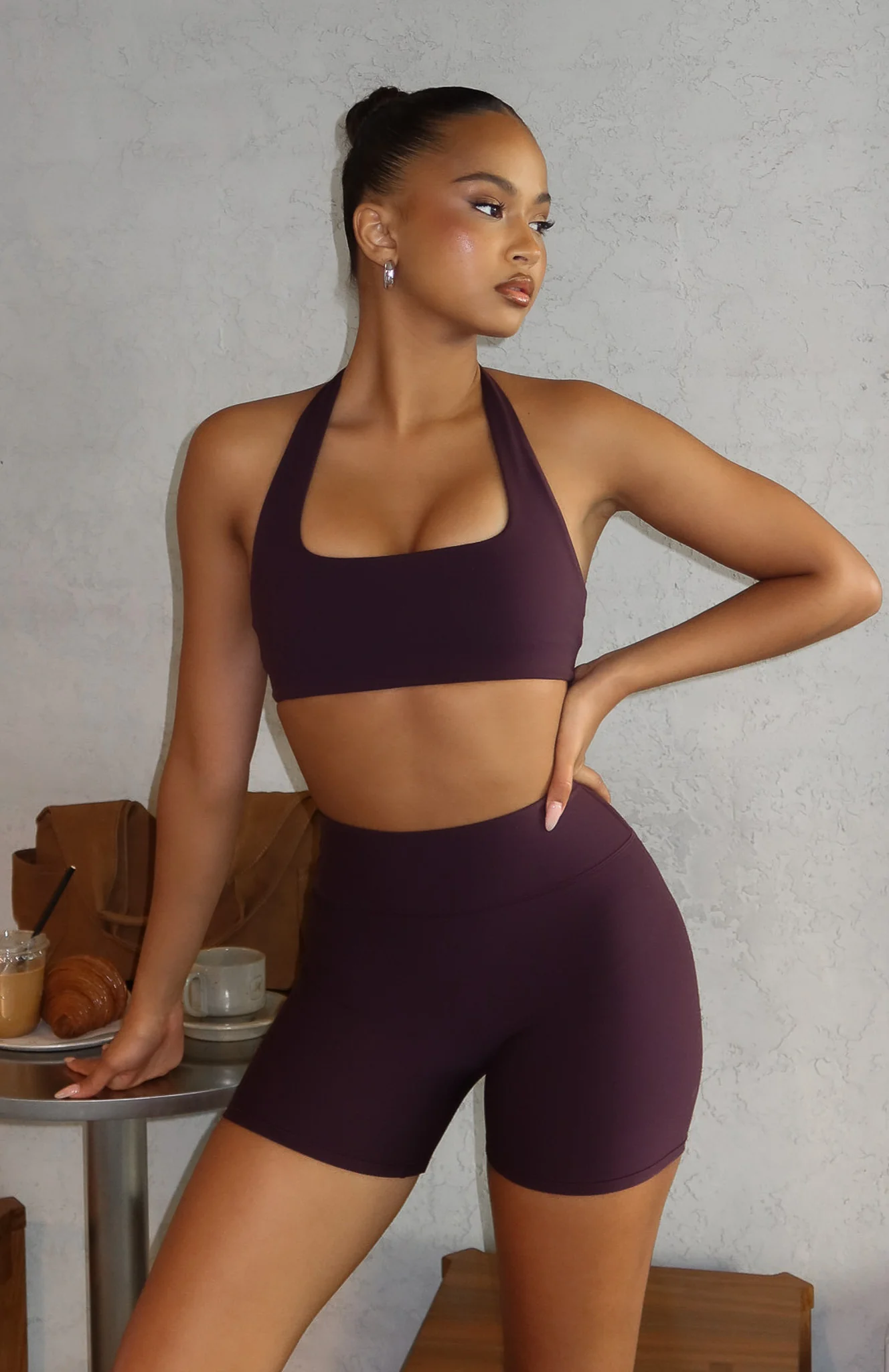 557-keep-up-high-waisted-shorts-4-midnight-plum-1.webp Keep Up High Waisted Shorts 4" Midnight Plum