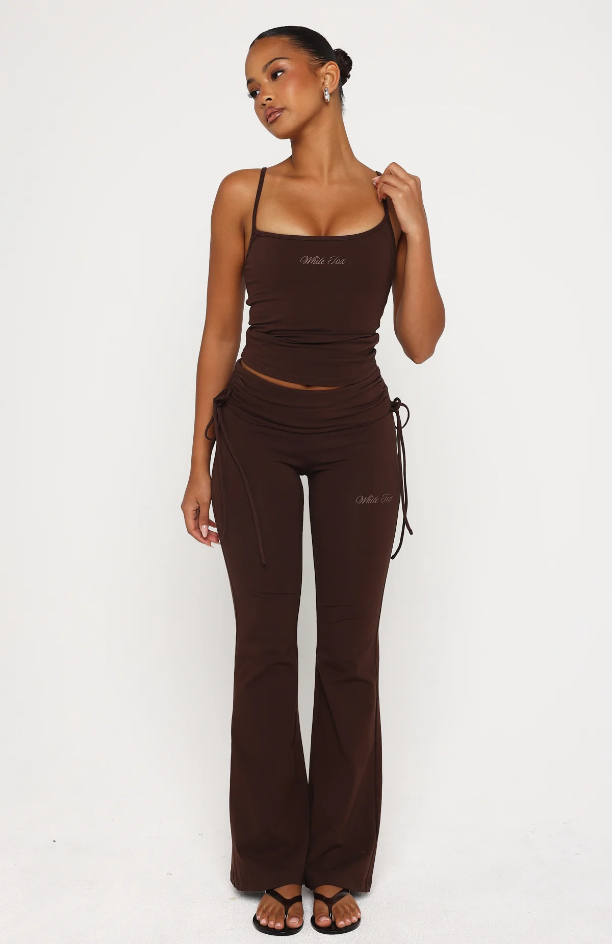 5970-pretty-vibes-fold-over-flare-pants-chocolate-2.webp Pretty Vibes Fold Over Flare Pants Chocolate