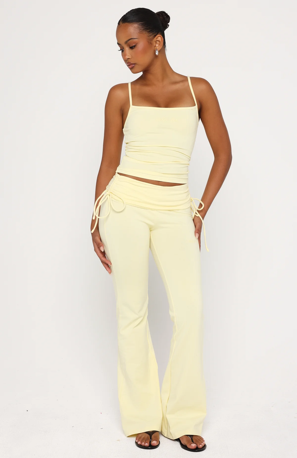 5977-pretty-vibes-fold-over-flare-pants-lemon-2.webp Pretty Vibes Fold Over Flare Pants Lemon