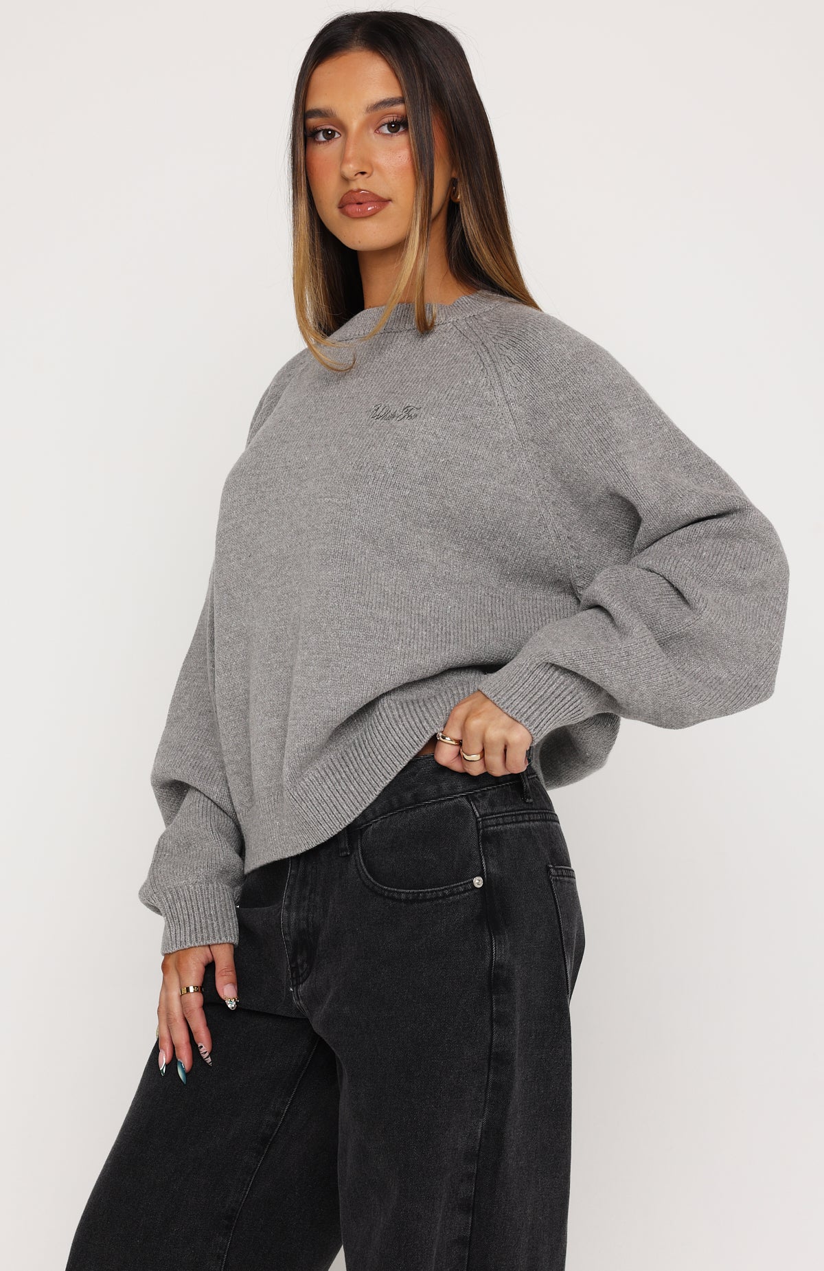 Reia Knit Sweater Grey