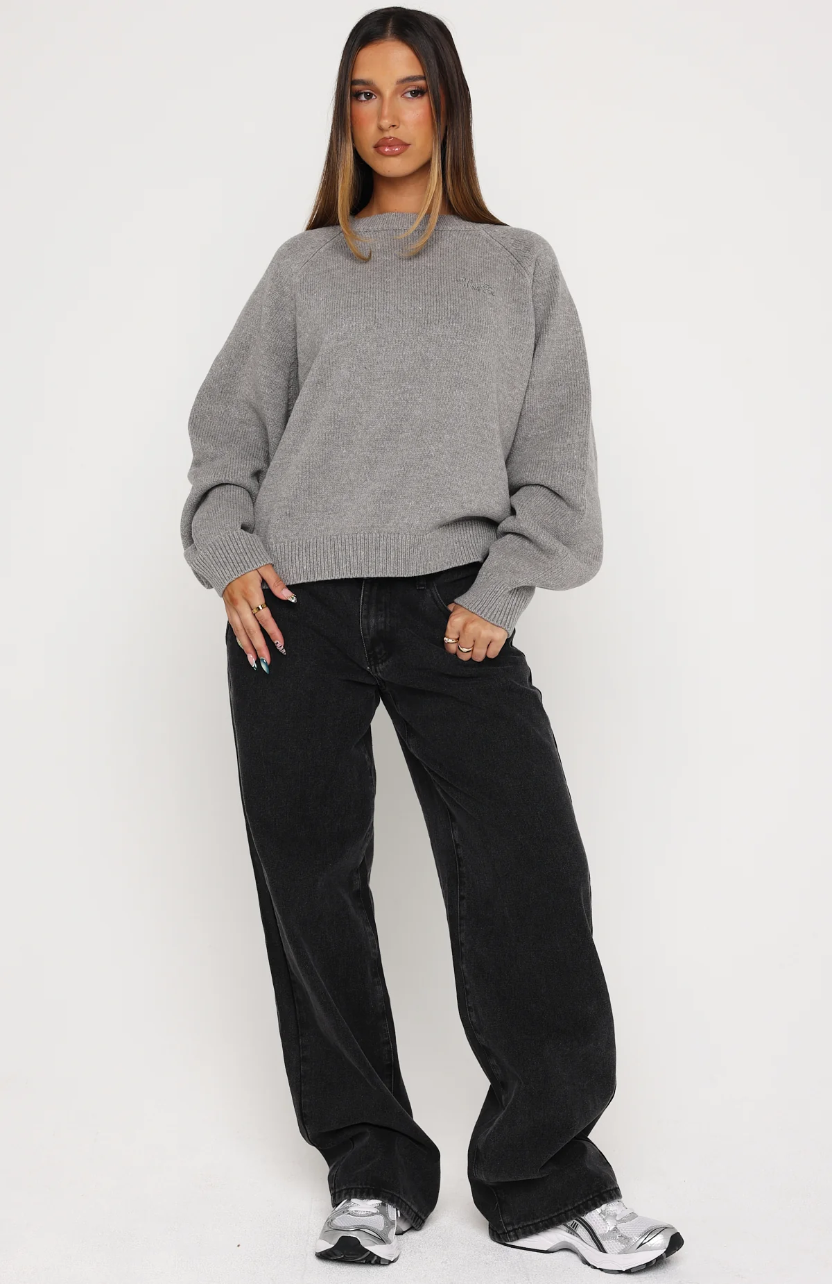 Reia Knit Sweater Grey