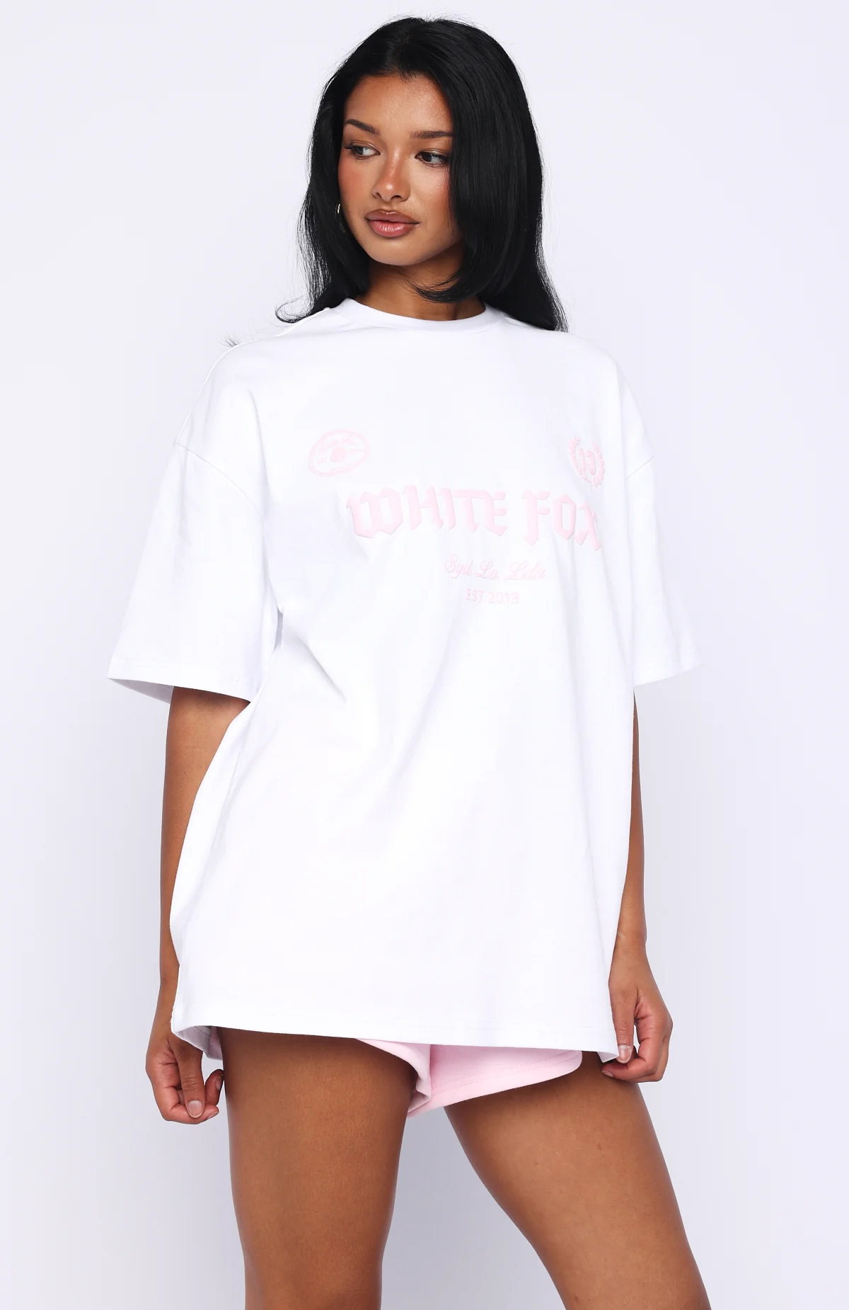 Vibe Too High Oversized Tee White