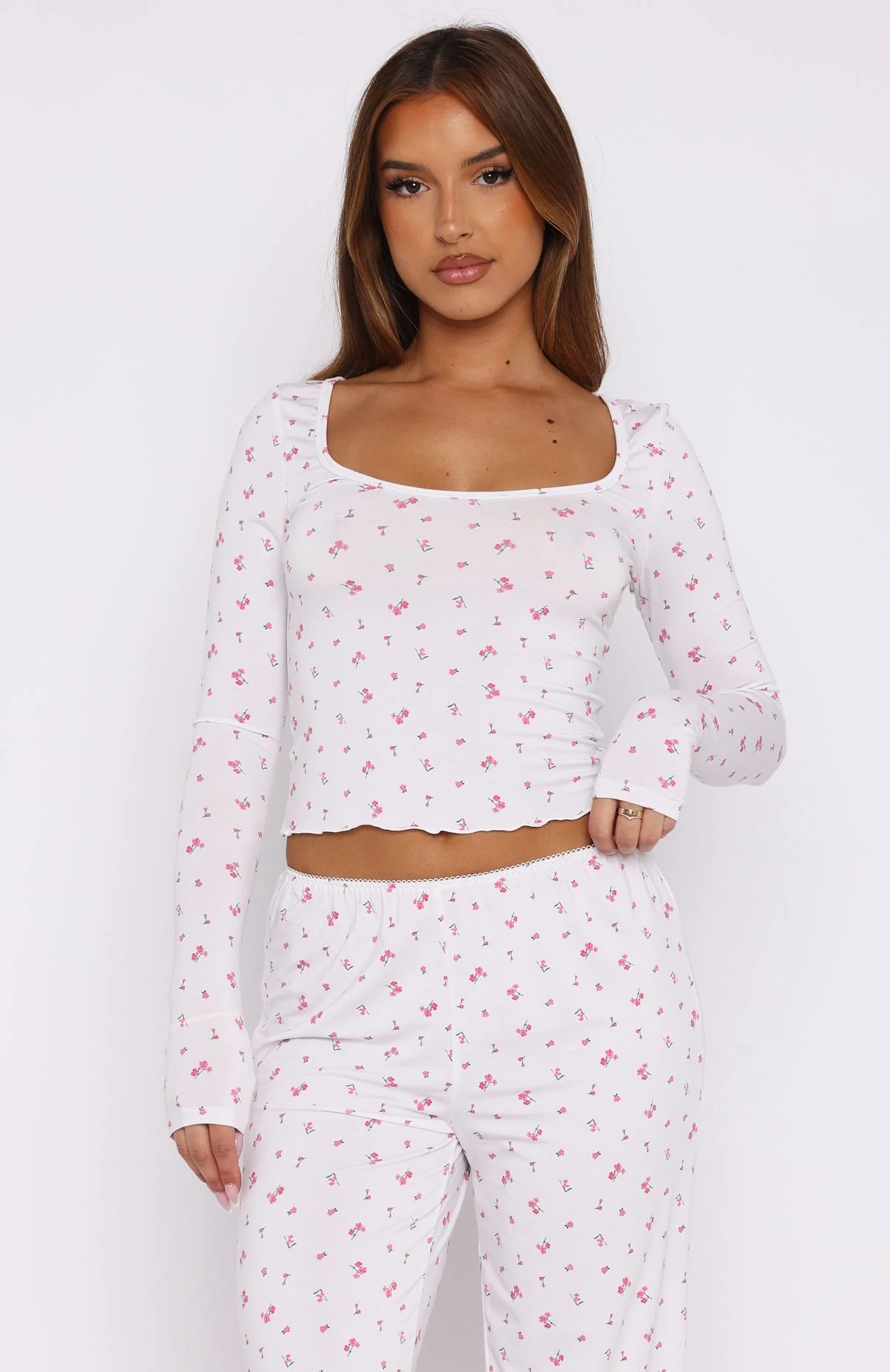 9436-dreamy-long-sleeve-pyjama-top-pink-blossom-2.webp Dreamy Long Sleeve Pyjama Top Pink Blossom