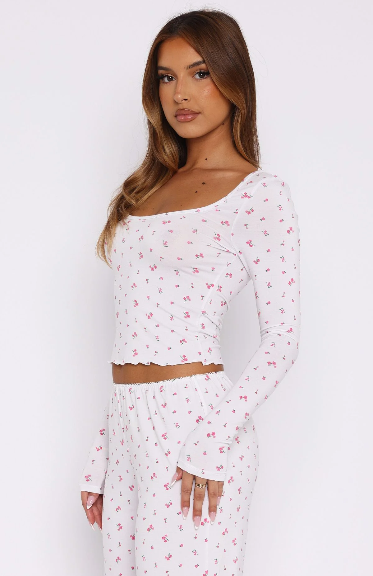 9436-dreamy-long-sleeve-pyjama-top-pink-blossom-3.webp Dreamy Long Sleeve Pyjama Top Pink Blossom