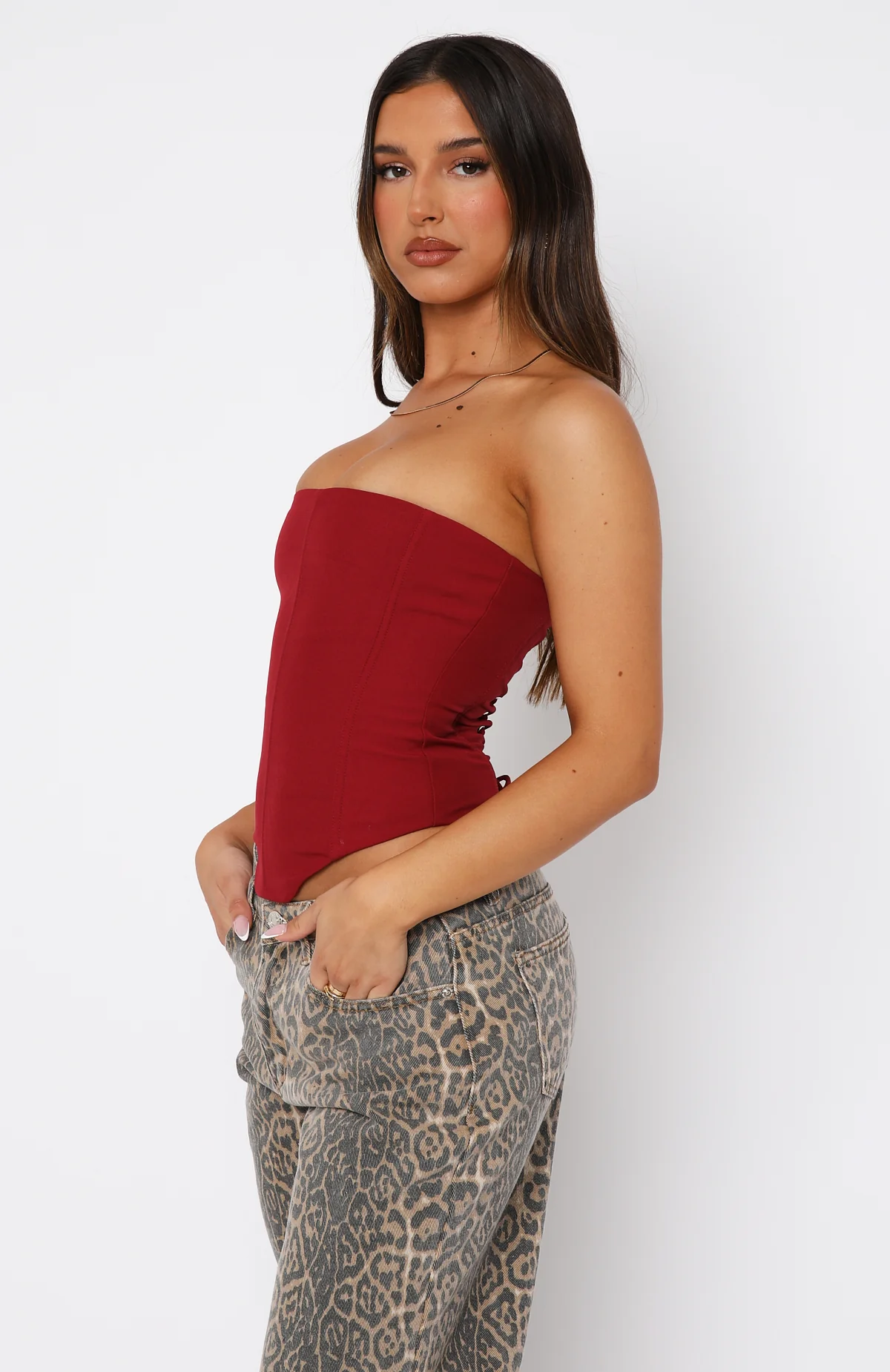 9897-let-it-go-strapless-bustier-wine-3.webp Let It Go Strapless Bustier Wine